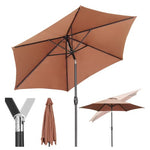 9ft Ainfox Outdoor Patio Table Umbrella W/ Push Button Tilt/Crank (Various Colors)