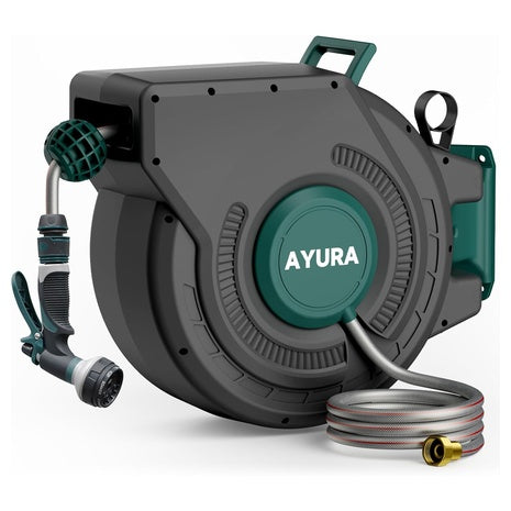 100 Foot Automatic Retractable Garden Hose Reel