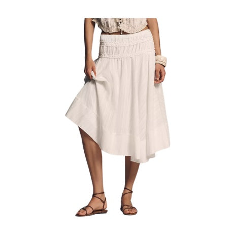 By Anthropologie Gingham Midi Circle Skirt