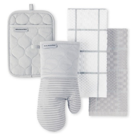 4-Piece KitchenAid Oven Mitt, Pot Holder & Towel Set