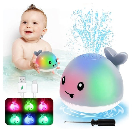 Light-Up Whale Bath Toy Sprinkler