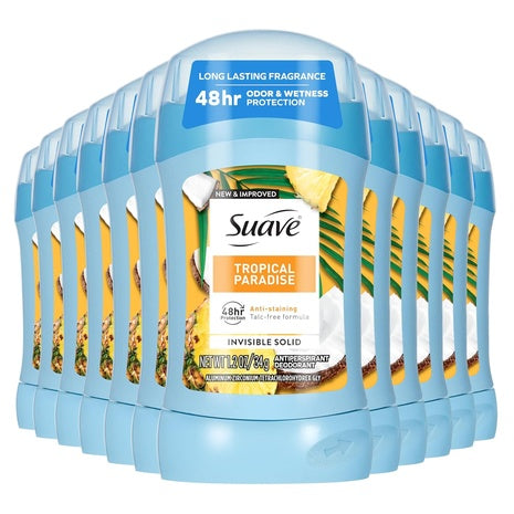 12 Suave Women's Deodorant Sticks