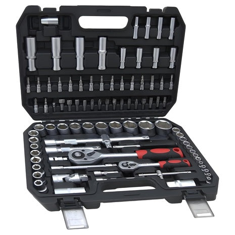 94-Piece Hantinstom Mechanics Tool Socket Set Wih Case