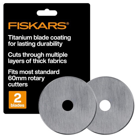 2-Pack Fiskars 60mm Titanium Rotary Blades
