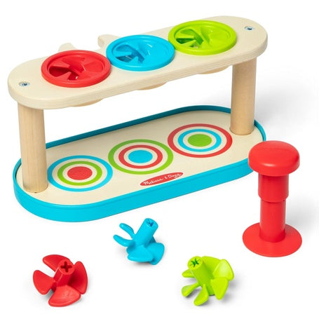 Melissa & Doug Match & Push Spinning Tops Toy