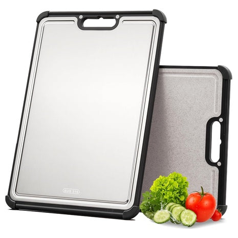 Stainless Steel Dual-Sided Cutting Board