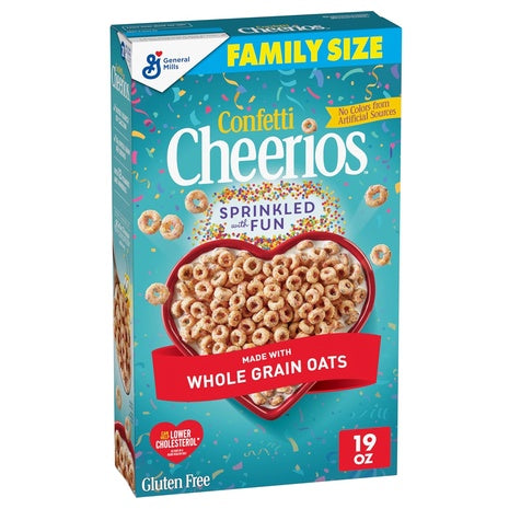 Family Size Box Cheerios Confetti Cereal (19oz)