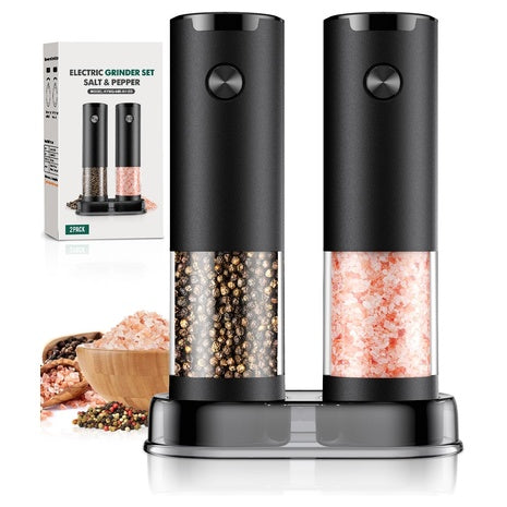 Electric Automatic Salt and Pepper Grinder Set
