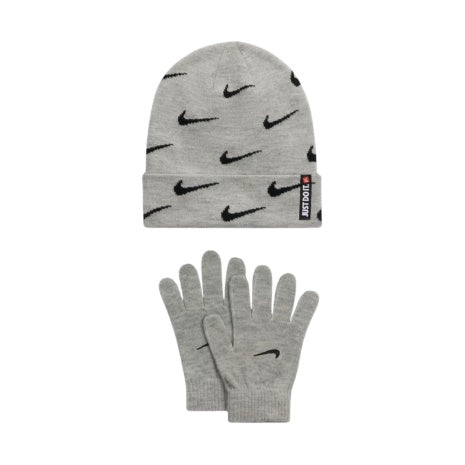 Kids Swoosh Beanie and Gloves Set