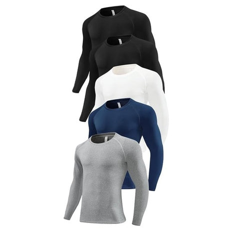 5-Pack Compression Men's Workout Base Layer T-Shirt