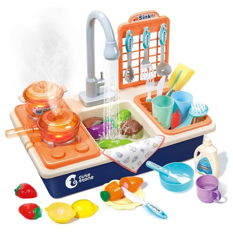 Kids Pretend Play Kitchen Sink Set