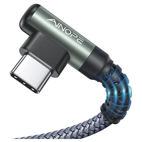 2-Pack Ainope Right Angle USB C To USB C Cables