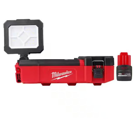 Milwaukee M12 12Volt Packout Flood Light With 2.5 Ah Battery W/USB Charging