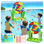 2-in-1 Floating Dart Board & Ring Toss Pool Game Set