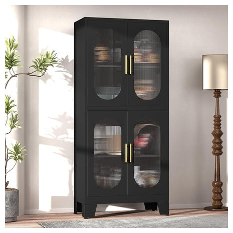 61" Gaious Kitchen Pantry Cabinet W/ Acrylic Glass Door