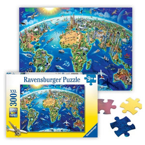 300-Piece Ravensburger World Landmarks Map Puzzle