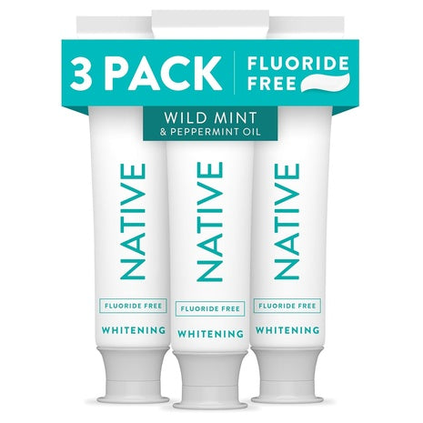 3-Pack Native Fluoride-Free Whitening Toothpaste