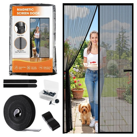 SpaceWhisper Heavy-Duty Magnetic Screen Door (36" X 82")