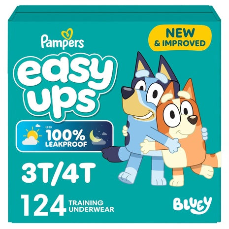 124 Size 3T-4T Pampers Easy Ups Bluey Training Pants