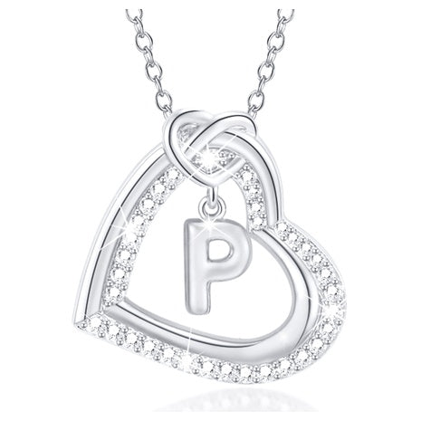 18K Gold Plated Heart Initial Necklace (All ABC's)