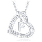 18K Gold Plated Heart Initial Necklace (All ABC's)