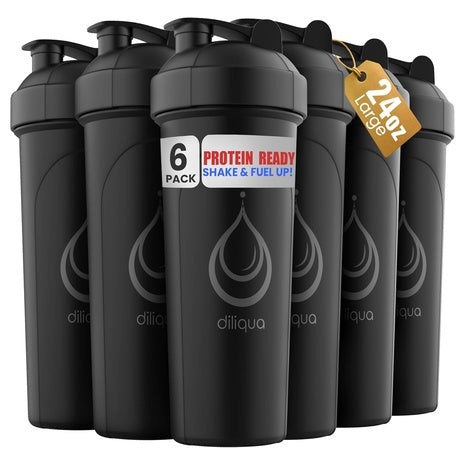 6-Pack 24oz Protein Shaker Bottles