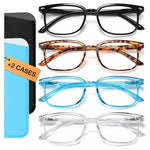 4-Pack Unisex Blue Light Blocking Reading Glasses