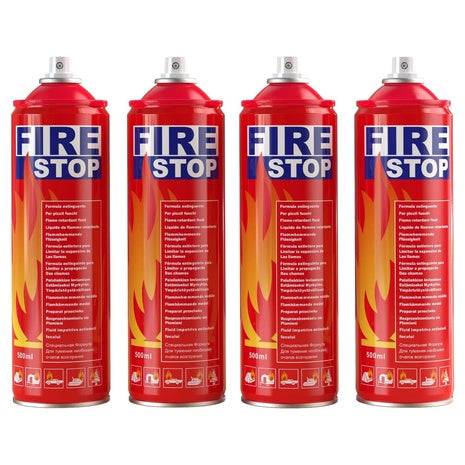 4 Fire Extinguishers With Mount Brackets