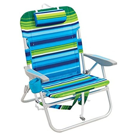 13" Folding High Seat Backpack Beach Or Camping Chair