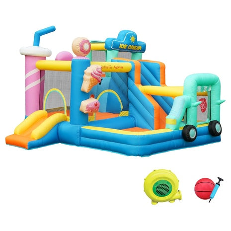 Ice Cream Bounce House with Double Slide