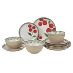 12-Piece Bamboo Melamine Dinnerware Set (4 Colors)