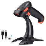 Wireless 2D QR Barcode Scanner with Stand