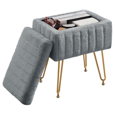 Vanity Stool Ottoman Chair w/ Storage