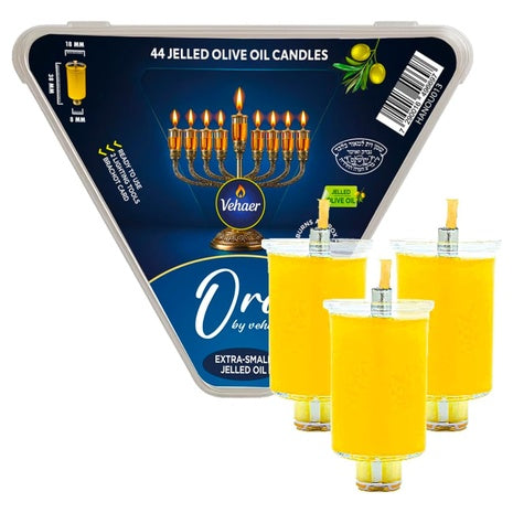 44 Pre-Filled Jelled Oil Menorah Cups