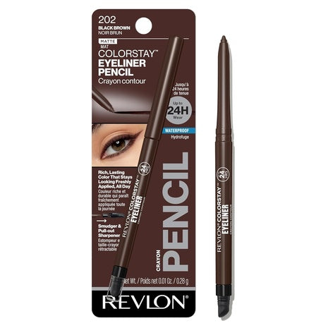 Revlon ColorStay Pencil Waterproof Eyeliner with Built-In Sharpener