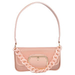 Fashnzfab Translucent Metal Buckle Crossbody Bag With Chain