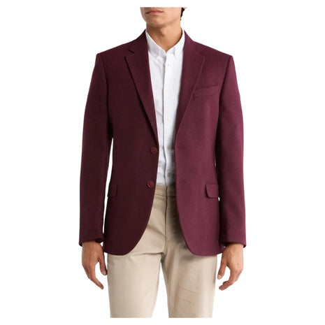 Nautica Men's Notch Lapel Dinner Jacket (Burgundy)