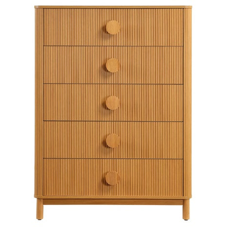 Beautiful Fluted 5-Drawer Dresser