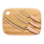 7-Piece Paris Hilton Bamboo Cutting Board & Cutlery Set