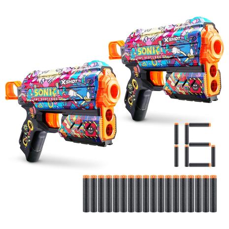 2-Pack X-Shot Sonic Robotnik Foam Dart Blaster
