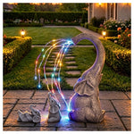 3-Piece Solar Elephant Statue Family Set With LED Lights
