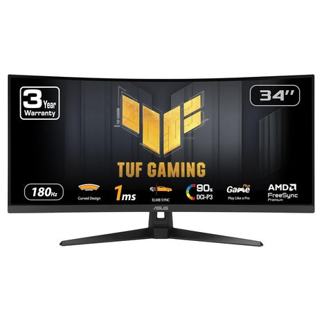 34” ASUS TUF Gaming Ultra-Wide Curved Monitor