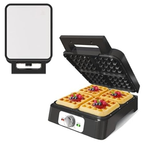 4 Slices Electric Waffle Maker With Adjustable Browning Control