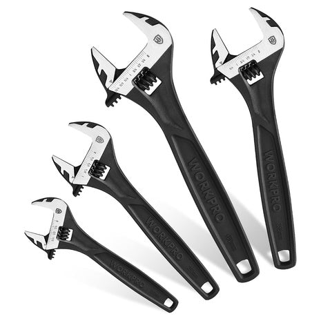 4-Piece WorkPro Adjustable Wrench Set