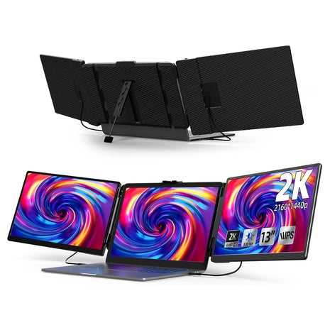 2K Laptop Triple Monitor Screen Extender
