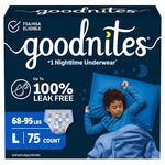 75 Large GoodNites Boys Nighttime Underwear