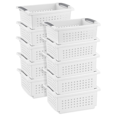 10-Pack Sterilite Medium Stacking Baskets