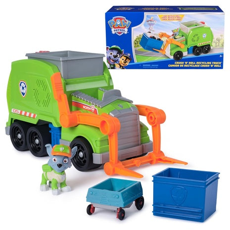 PAW Patrol Crush N’ Roll Recycling Truck with Transforming Trash Vehicle