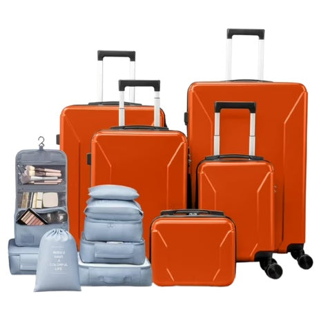 5-Piece Zimtown Hard Shell Spinner Luggage Set With 8 Packing Cubes (Various)