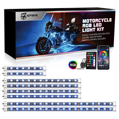 Xprite Motorcycle RGB LED Waterproof Light Kit